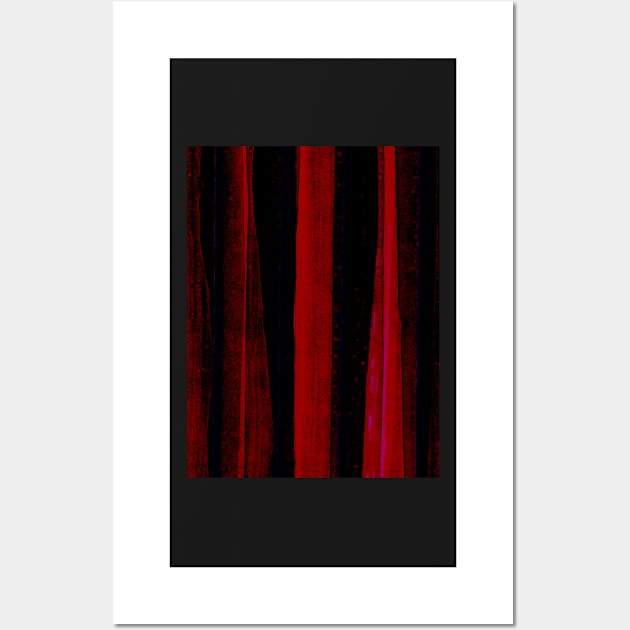 Velvety red and deep dark shadows abstract painting Wall Art by Uniquepixx